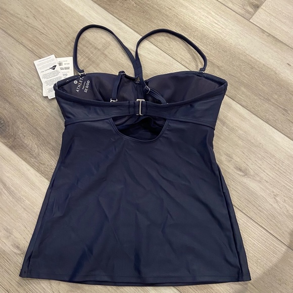 Athleta Bandeau Tankini Navy Blue 32D/DD NWT - Picture 3 of 5